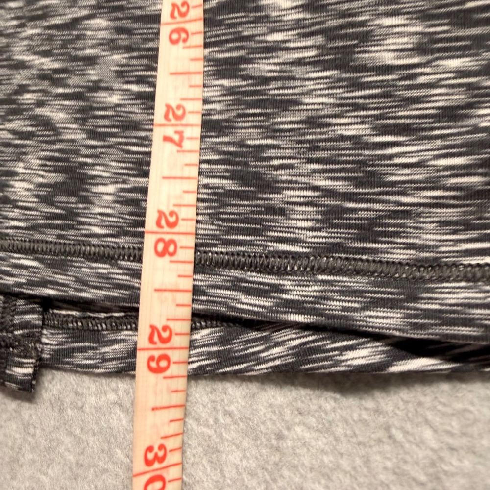 Lululemon Goal Up High Neck Space Dye Racerback Tank Top Split Back Black White - Picture 7 of 9